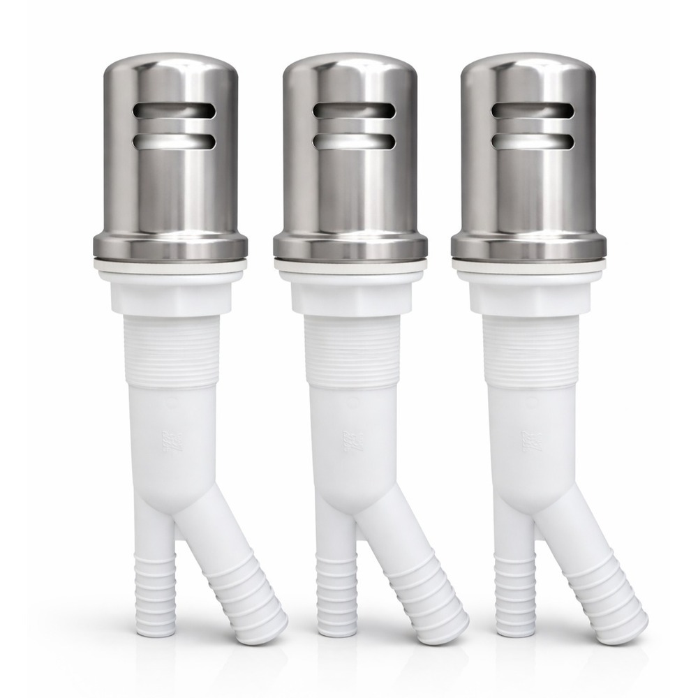 Westbrass D200-1-20 Dishwasher Air Gap Stainless Steel 3 Pack Kitchen Sink